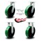 Service Caster 12 Inch Heavy Duty Green Poly on Cast Iron Caster Swivel Locks 2 Rigid SCC, 2PK SCC-KP92S1230-PUR-GB-BSL-2-R-2 - alternate 1